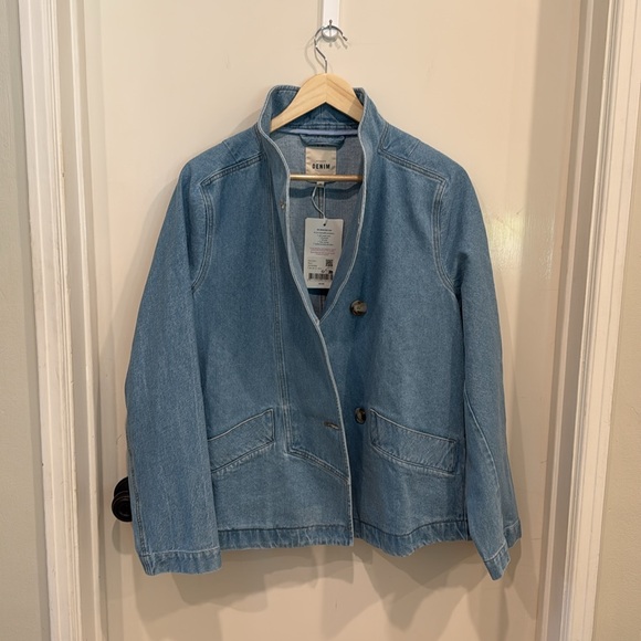 SÉZANE Kalvin Denim Coat in Bleach sz 40 / US 8  SOLD OUT IN STORE - Picture 7 of 14